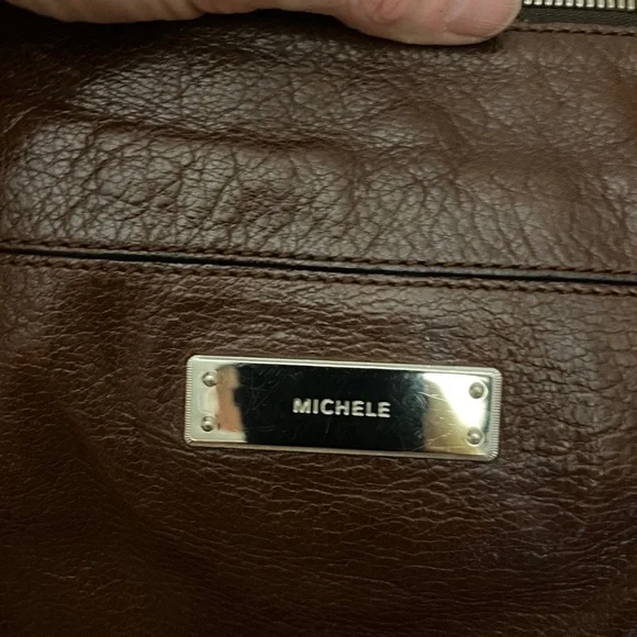 MICHELLE Brown Leather Tote Bag - Picture 12 of 16